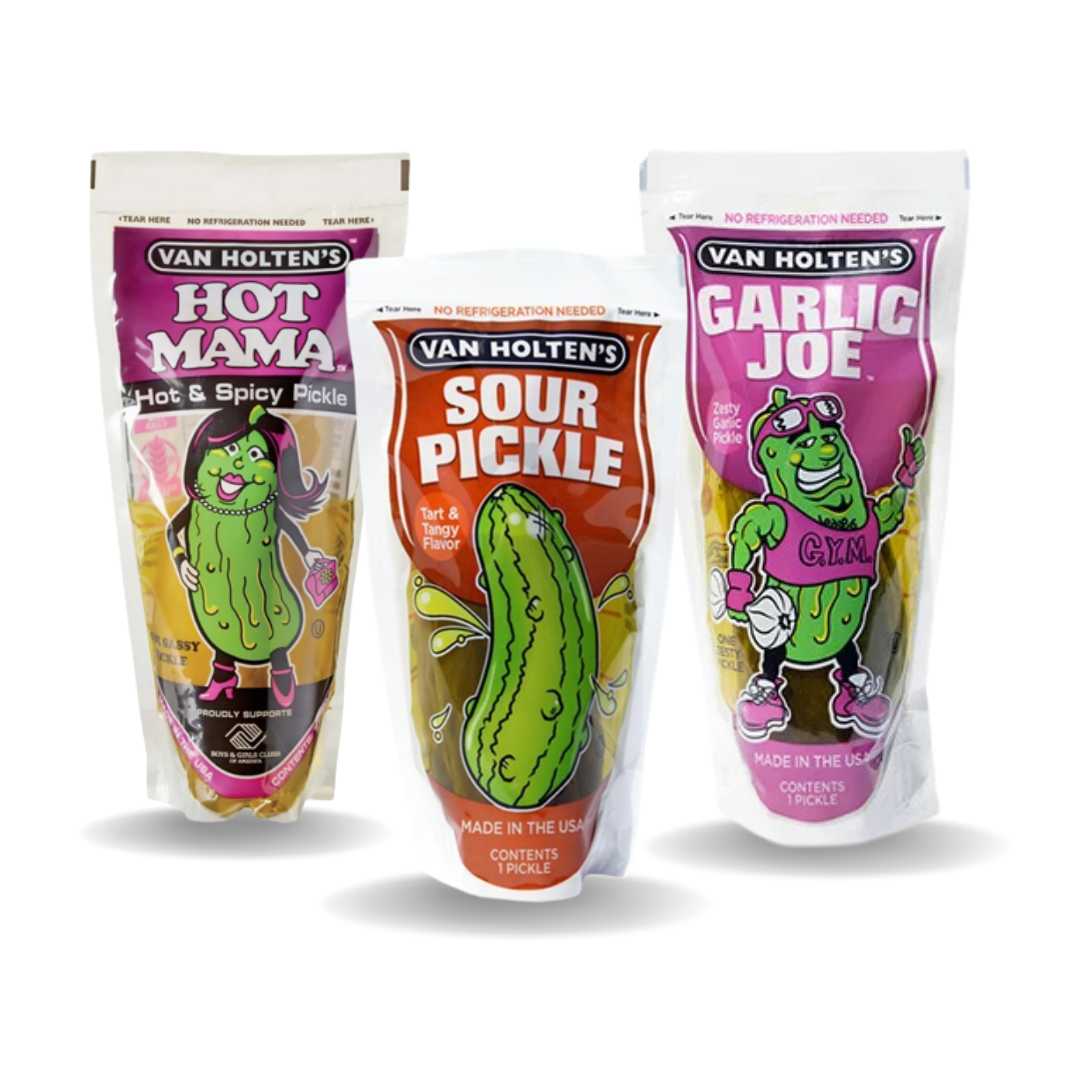 Van Holten´s Pickle Family Set - Garlic Joe, Hot Mama, Sour Pickle - 532g