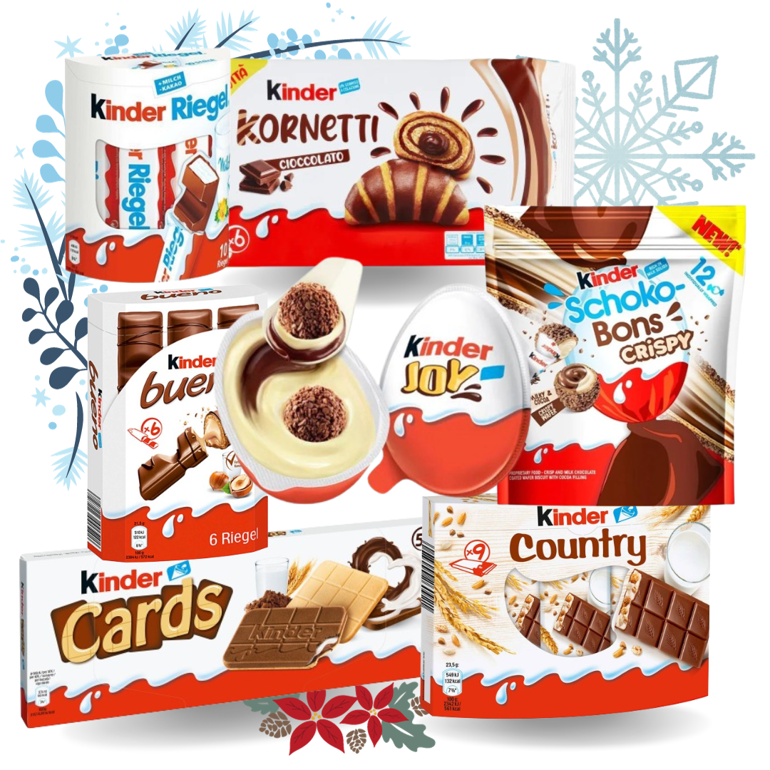 7er KINDER Schokolade Winter Weihnachten Ostern Geschenkebox