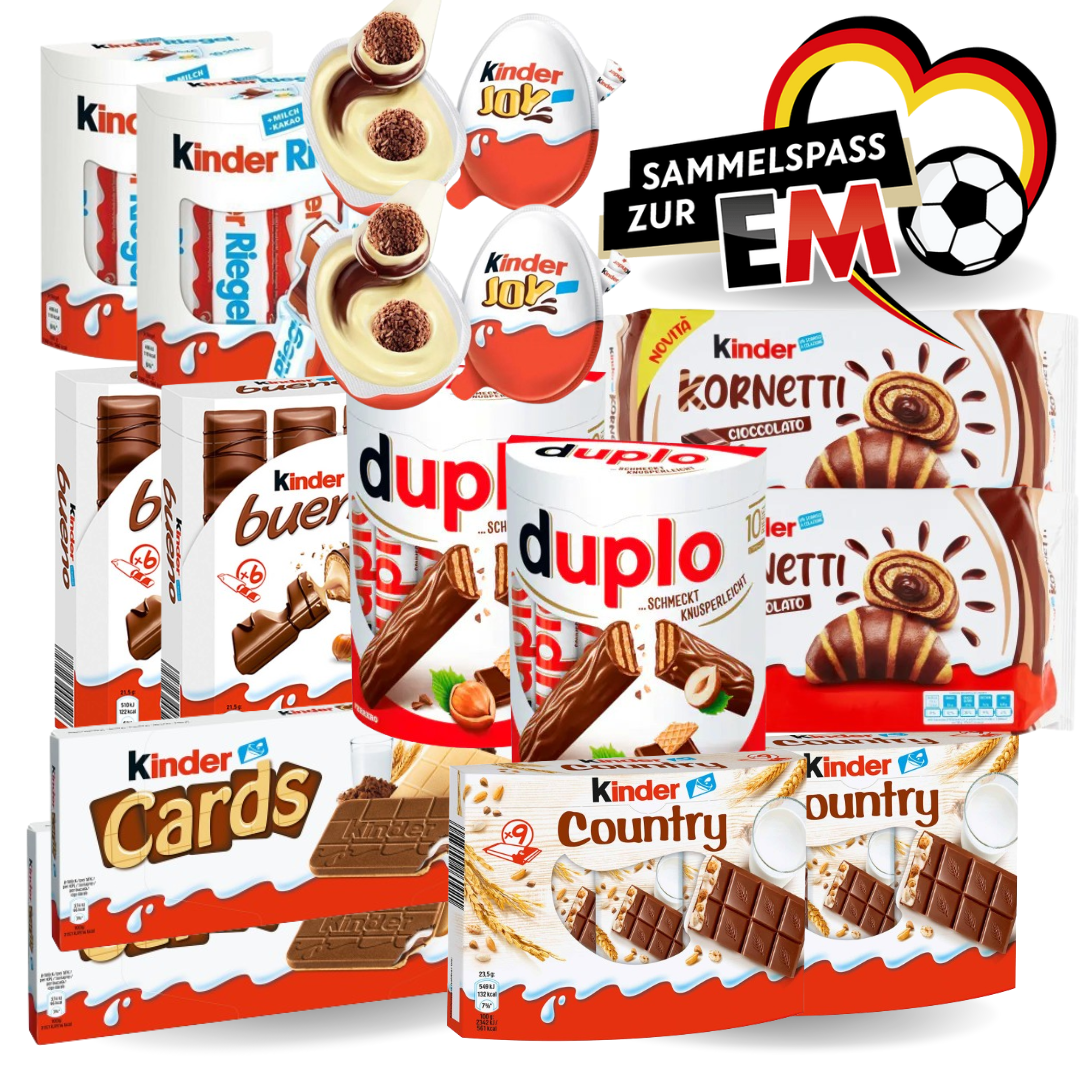 7er KINDER Schokolade XXL Geschenkebox (inkl. EM Sammelpunkte)