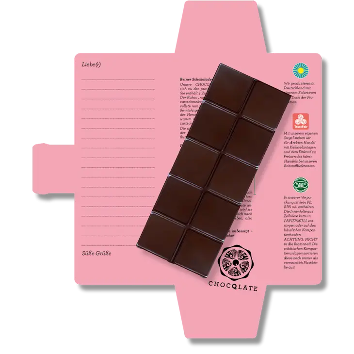 SweetGreets Bio-Schokolade "Ich Denke an Dich" 70g