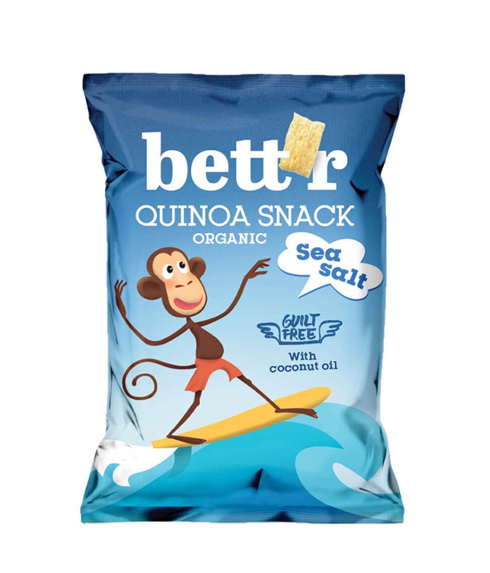 Quinoa Snacks Meersalz, Bio, Bett'r, 50 g