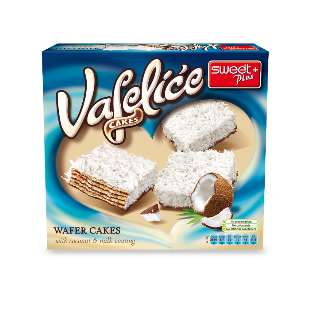 Vafelice Waffelkuchen Kokosnuss & Milchüberzug - 170g