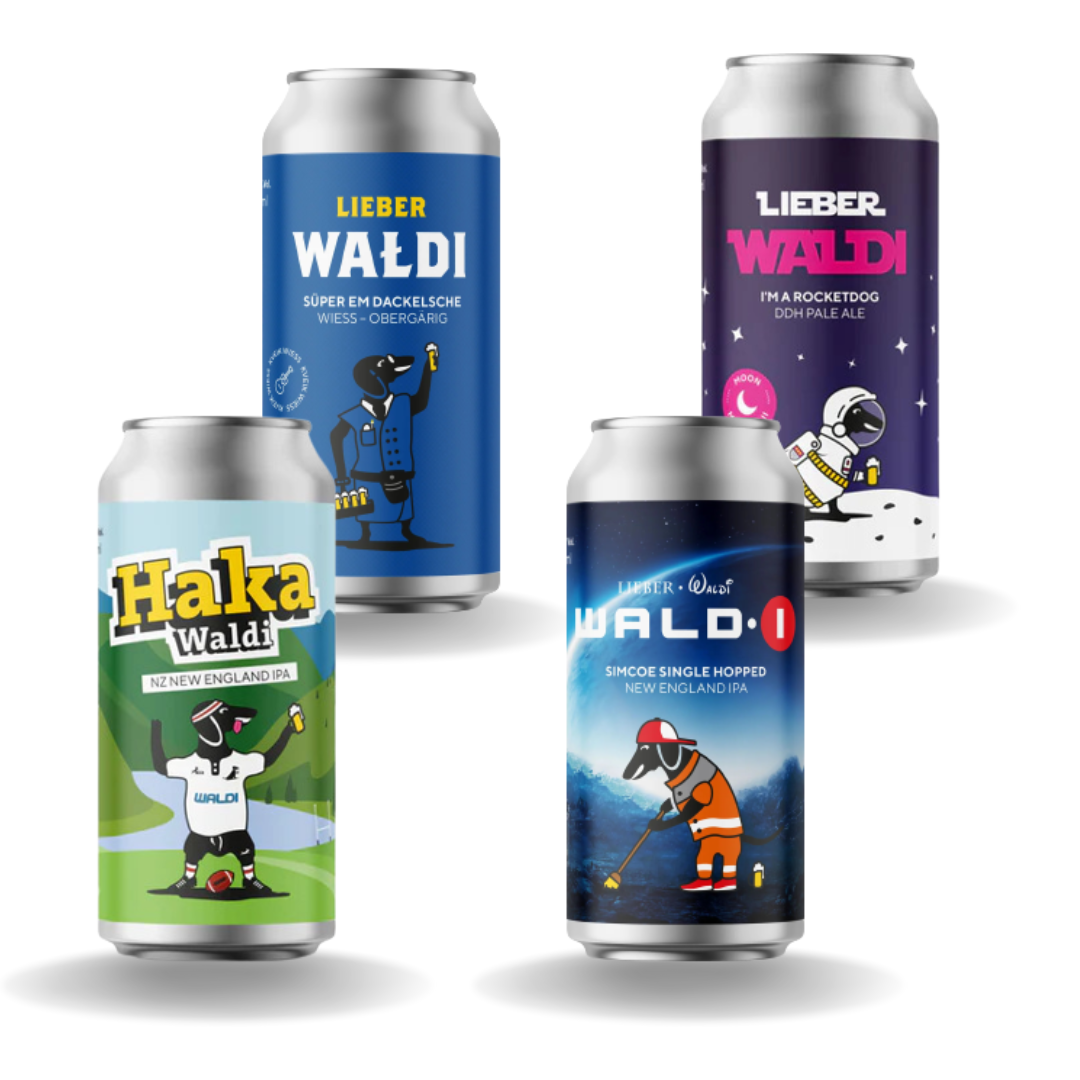 Bierpaket "Kölsche Biere" von 'Lieber Waldi' - 4 Dosen jeweils 0,44 l zzgl. 0,25 Euro Einwegpfand/Dose